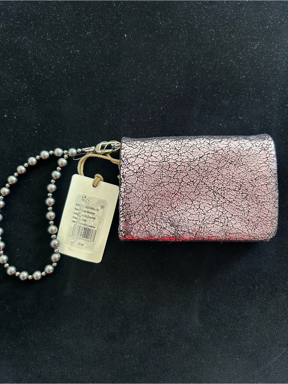 Hobo crackle leather wristlet